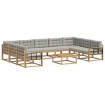 vidaXL Ensemble de canapés d'extérieur 10 pc Blanc et gris clair