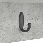 vidaXL Porte-manteau mural avec étagère Gris béton 50 x 16 x 26 cm