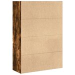 vidaXL Bibliothèque chêne fumé 80x30x114 cm bois d'ingénierie