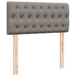 vidaXL Sommier à lattes de lit avec matelas Taupe 90x200 cm Tissu