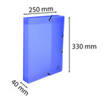 Boite de classement dos 40mm polypropylène 8/10e lincolor - a4 - x 11 - exacompta
