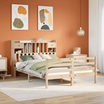 vidaXL Lit bibliothèque sans matelas 160x200 cm bois massif de pin