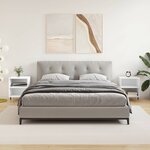 vidaXL Tables de chevet 2 Pièces blanc 40x30x50 cm bois d'ingénierie