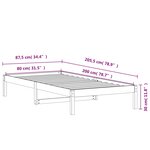 vidaXL Lit de jour sans matelas cire marron 80x200 cm bois pin massif