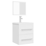 vidaXL Armoire de salle de bain avec miroir Blanc 41x38 5x48 cm