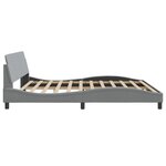 vidaXL Cadre de lit sans matelas gris clair 200x200 cm tissu
