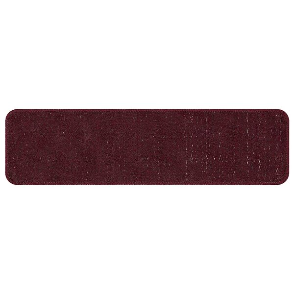 vidaXL Marches d'escalier 15 Pièces Bordeaux 75 x 20 cm Polypropylène