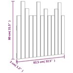vidaXL Tête de lit murale Blanc 82 5x3x80 cm Bois massif de pin