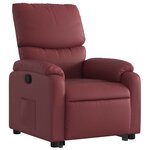 vidaXL Fauteuil inclinable Rouge bordeaux Similicuir