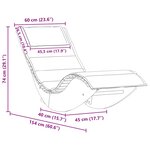 vidaXL Chaise longue à bascule avec coussin en bois massif d'acacia