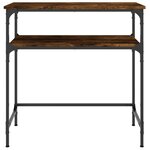vidaXL Table console chêne fumé 75x35 5x75 cm bois d'ingénierie