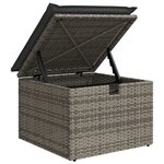 vidaXL Salon de jardin 8 Pièces avec coussins gris résine tressée