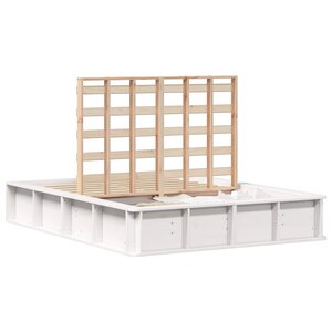 vidaXL Cadre de lit Blanc 120 x 190 cm Bois de pin massif