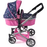 Bayer Chic 2000 595-33 - Poussette de poupée combinée 2 en 1 MIKA bleu et rose Papillon