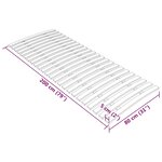 vidaXL Latte de rechange pour sommier avec 24 lattes 80 x 200 cm