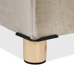 Banquette de rangement en velours matelassée 34 x 76 x 38 cm espace de stockage polyvalent style moderne en velours gris 13_0010922