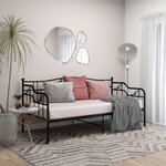 vidaXL Cadre de canapé-lit sans matelas noir métal 90x200 cm