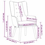 vidaXL Fauteuil relaxant Vert clair 63 x 67 x 94 cm Velours