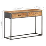 vidaXL Table console 110x35x75 cm Bois d'acacia massif