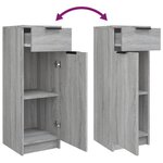 vidaXL Ensemble d'armoires de salle de bain 3 Pièces sonoma gris