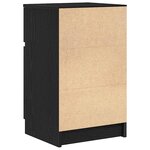 vidaXL Tables de chevet 2 Pièces noir 39x35x65 cm bois d’ingénierie
