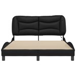 vidaXL Cadre de lit avec LED sans matelas Hvar noir 140x200 cm