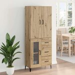 vidaXL Haut Armoire Montage mural Chêne artisanal 69 5 x 34 x 180 cm
