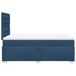 vidaXL Sommier à lattes de lit avec matelas Bleu 120x200 cm Tissu