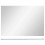 vidaXL Miroir mural avec étagère 80x60 cm Verre trempé