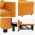 vidaXL Canapé Lit Simple Jaune foncé 90 x 165 x 87 cm tissu