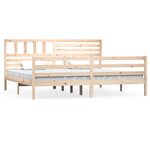 vidaXL Cadre de lit Bois massif 200x200 cm