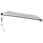 vidaXL Auvent rétractable anthracite et blanc 4 5x3 m tissu/aluminium
