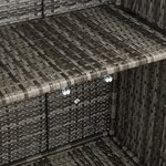 Armoire de rangement vidaXL Grise 100x36x102 cm Rattan
