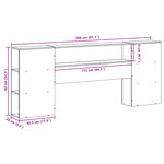vidaXL Tête de lit avec rangement blanc 200 cm bois massif de pin
