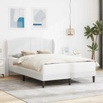vidaXL Cadre de lit avec tête de lit Blanc 140 x 200 cm Simili cuir