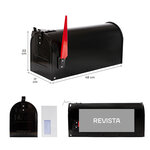 Boîte aux lettres style Américain en acier  USA Mail D-USA/N  Noir