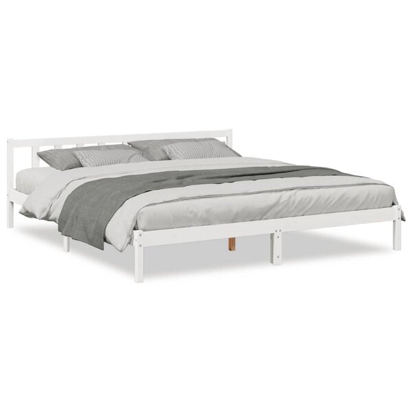 vidaXL Cadre de lit extra long sans matelas 180x210 cm bois massif pin