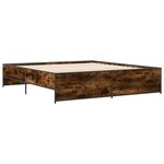 vidaXL Cadre de lit sans matelas chêne fumé 200x200 cm