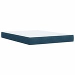 vidaXL Sommier à lattes de lit et matelas bleu 140x200 cm velours