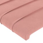 vidaXL Tête de lit à LED Rose 144x5x118/128 cm Velours