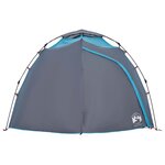 vidaXL Tente de camping à dôme 4 personnes bleu libération rapide