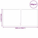vidaXL Polaire pour Piscine Gris 1 x 50 m Polyester et coton
