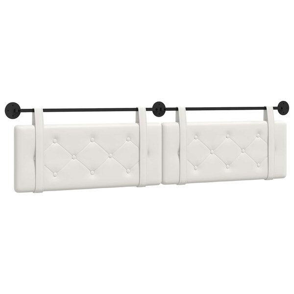 vidaXL Tête de lit suspendue Blanc Simili cuir