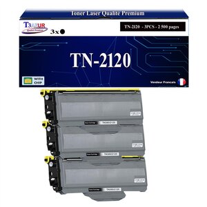 3 Toners compatibles avec RICOH LJ2200  LJ2250  LJ2250N  TN2120 - 2 600 pages - T3AZUR