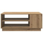 vidaXL Table basse chêne artisanal 102x55x43 cm bois d'ingénierie