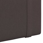 vidaXL Tête de lit suspendue Avec lumière LED Marron foncé Tissu