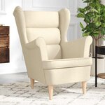 vidaXL Fauteuil crème 74x84x100 cm tissu