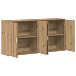 vidaXL Buffets 2 Pièces chêne artisanal 79 x 38 x 80 cm Bois d'ingénierie