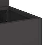 vidaXL Cache-pot de jardin Noir 90 x 90 x 35 cm Acier