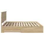 vidaXL Cadre de lit Chêne Sonoma 200 x 200 cm Bois d'ingénierie